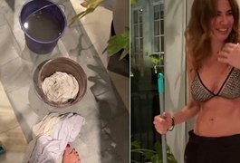 Luciana Gimenez mostra apartamento alagado por causa de temporal: 'Shirley, pelo amor de Deus'