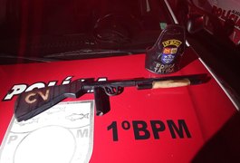 Denúncia anônima leva polícia a apreender espingarda artesanal na Vila Brejal