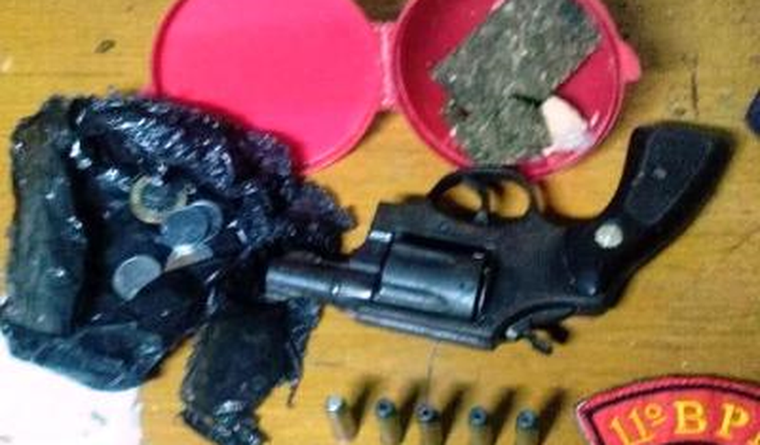PM apreende arma de fogo e drogas durante os festejos de Bom Jesus dos Navegantes