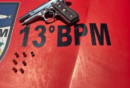 Militares do 13º BPM prendem homem por porte ilegal de arma e disparo de arma de fogo no Vale do Reginaldo