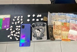 Homem de 33 anos é preso pelo crime de tráfico de droga, em Teotônio Vilela