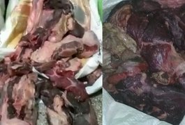 Vigilância Sanitária de Arapiraca apreende mais de 120 quilos de carne estragada