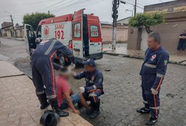 Motociclista fica ferido após acidente com van em Arapiraca