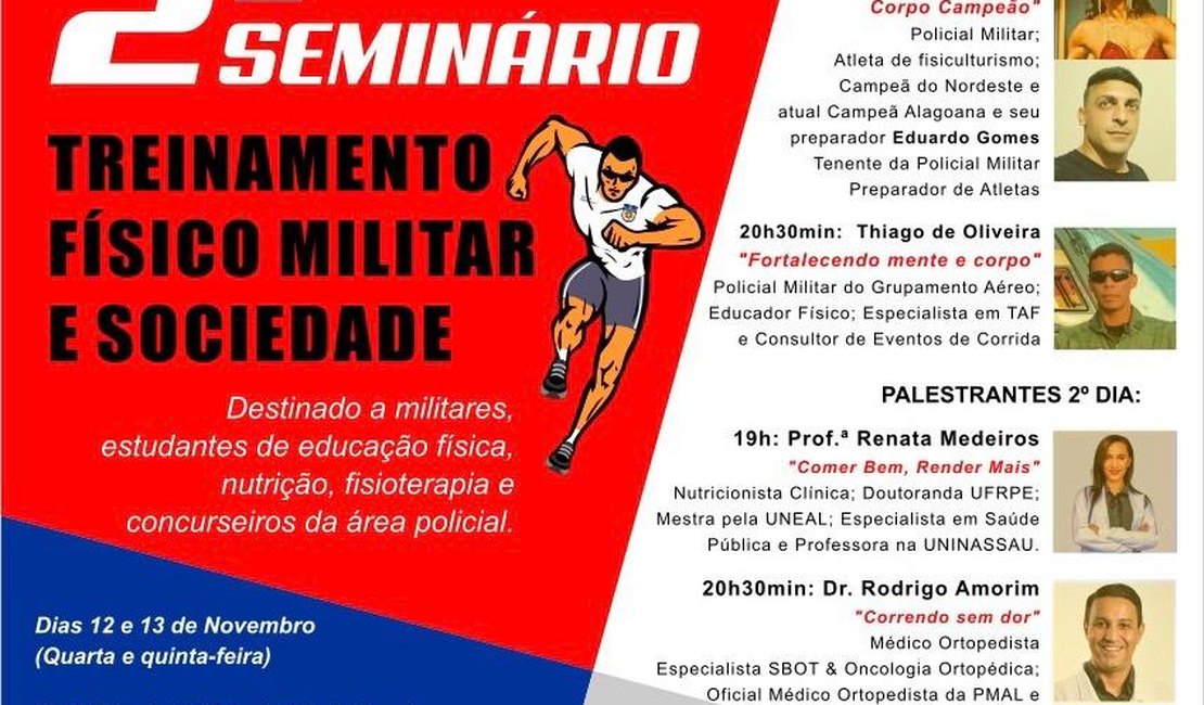 2º Seminário de Treinamento Físico Militar e Sociedade será realizado em Arapiraca