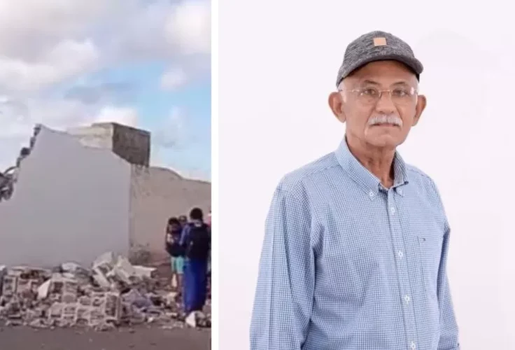 Caminhão caçamba atinge muro, que desaba e mata ex-vereador em cidade do RN