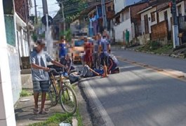 Idoso é atropelado por motociclista em ladeira no bairro Chã da Jaqueira, em Maceió