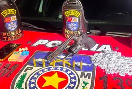 Força Tática do 13° BPM prende homem por tráfico de drogas na Grota do Rafael