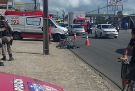 Ciclista morre atropelado por carreta na Avenida Menino Marcelo, em Maceió