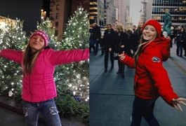 Atriz Larissa Manoela comemora aniversário de 16 anos em Nova York