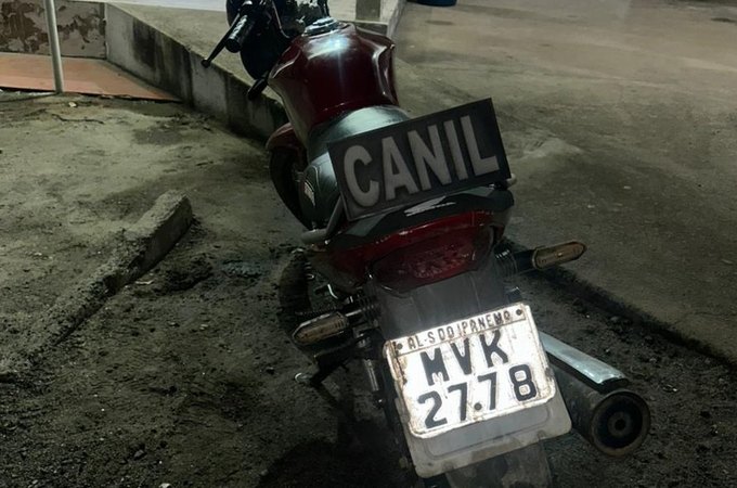 Canil do 3º BPM recupera motocicleta roubada há menos de 24 horas em Arapiraca