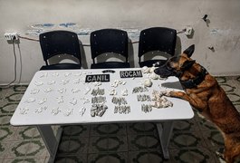 Mulher é presa com quantidade expressiva de drogas no Cangandu, em Arapiraca