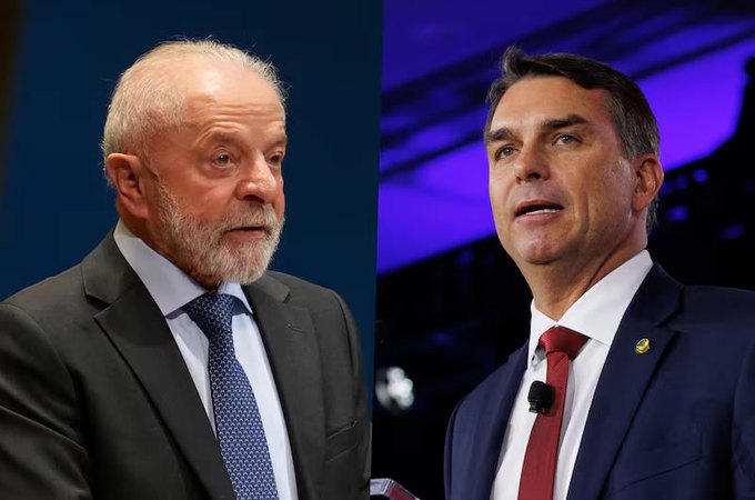 Flávio Bolsonaro aparece com 45% e Lula com 44% em eventual segundo turno, aponta pesquisa