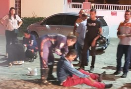 Casal fica ferido em acidente de trânsito no bairro Brasiliana, em Arapiraca