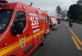 Mulher fica ferida após ser atropelada no interior de Alagoas