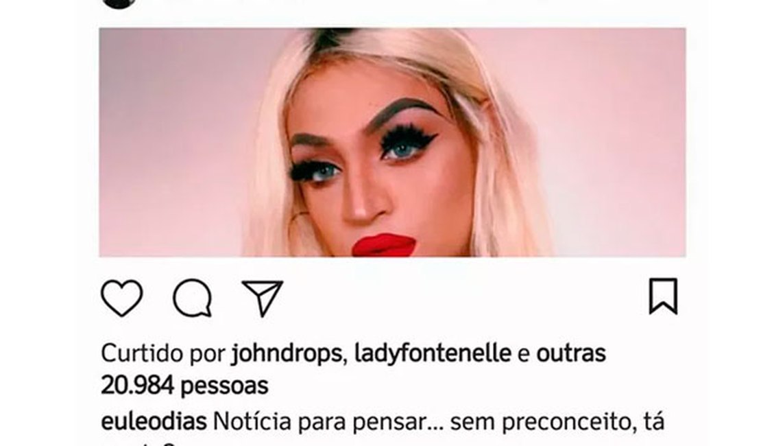 Pabllo Vittar comenta na web boatos de que teria engravidado bailarina