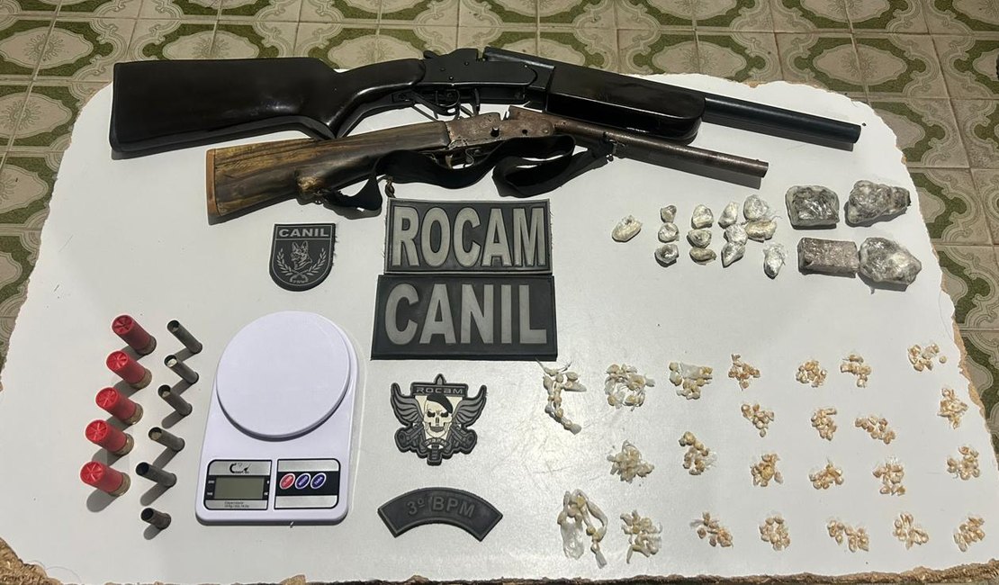 Polícia Militar apreende armas e drogas e impede atentado em Porto Real do Colégio