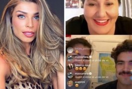 Caio Castro faz live e Grazi Massafera questiona companhia do ator: 'Quem é?'