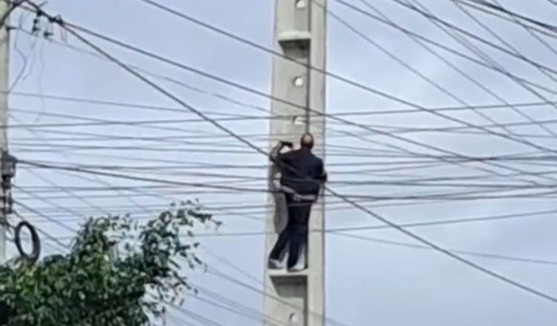 Homem fica gravemente ferido após cair de poste de energia na zona rural de Arapiraca