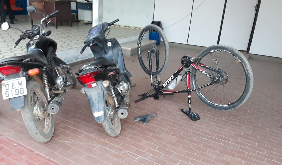 Pelopes recupera bicicleta roubada e apreende motos em Arapiraca