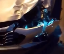 Batida de carro contra cavalo solto na AL-220 é registrada em Delmiro Gouveia