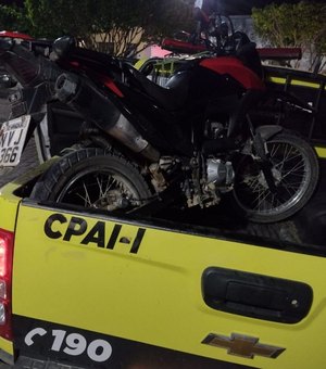 Polícia recupera motocicleta roubada em Palestina, AL