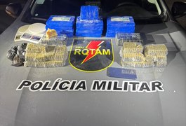 Rotam prende homem, apreende drogas e mais de mil munições em ação na parte baixa de Maceió