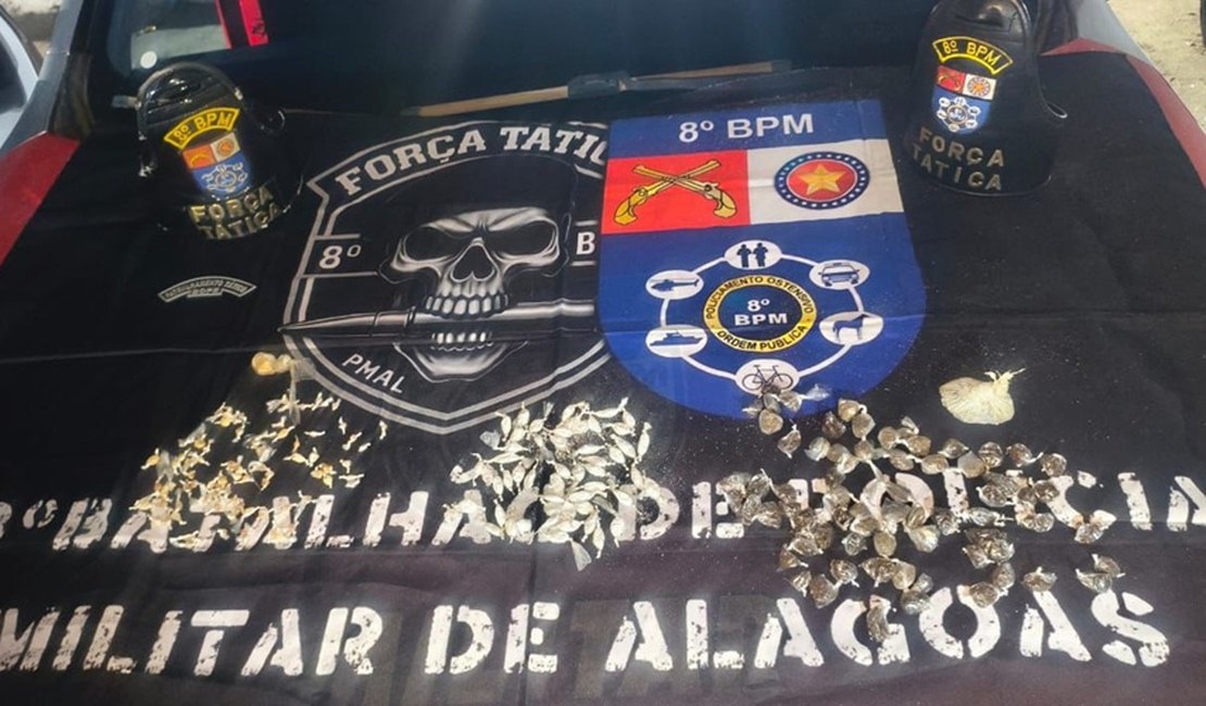 8º BPM Prende Dois Indivíduos por Tráfico de Drogas em Coqueiro Seco