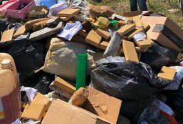 Mais de 600 quilos de substâncias entorpecentes são incinerados pela Polícia Civil em Arapiraca