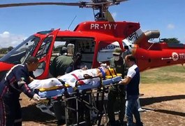 Homem fica gravemente ferido após descarga elétrica e queda de andaime em São Miguel dos Campos