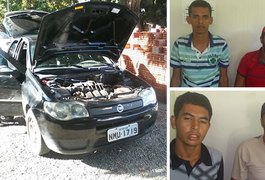 Quatro homens são detidos com munições e carro clonado em Arapiraca