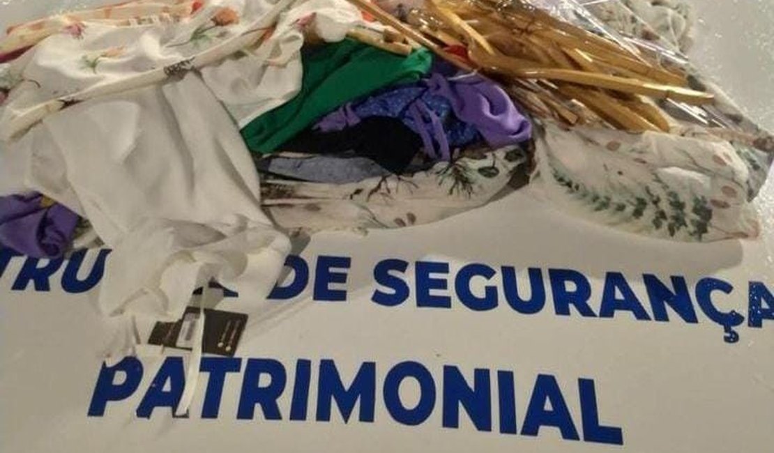 Segurança Municipal recupera peças de roupa furtadas em loja no Centro de Arapiraca