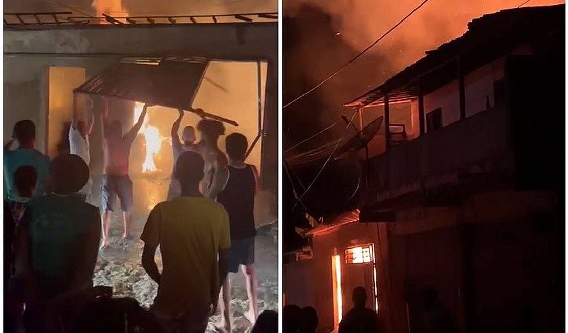 Residência com móveis de loja é destruída por incêndio em São José da Laje