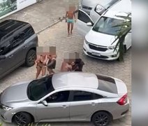 VÍDEO: Confusão generalizada em Santa Catarina tem troca de socos e puxões de cabelo no meio da rua