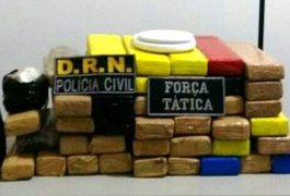 Homem é flagrado com 45 quilos de maconha escondidos em terreno perto de casa
