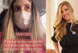 ﻿﻿Com apenas um mês de formação, jovem médica socorre passageiro de avião e evita pouso emergencial