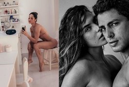 Mayra se inspira em Mariana e Cauã para posar nua e brinca: