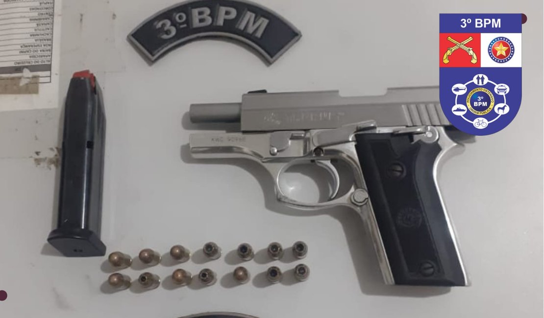 Homem é preso com arma em Posto de Combustíveis de Girau do Ponciano