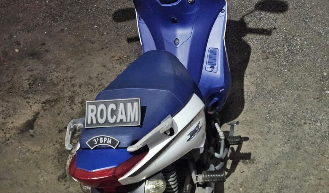 ROCAM do 3º BPM recupera ciclomotor com queixa de roubo em Arapiraca