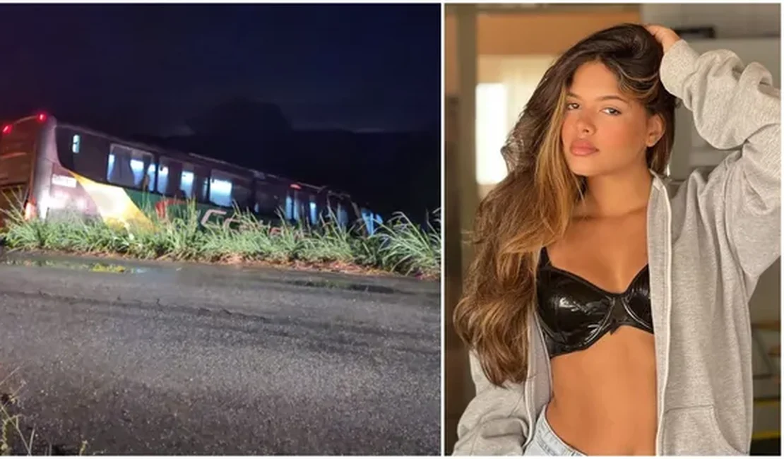 Ônibus com a cantora Brisa Star e banda cai em ribanceira em rodovia no Ceará