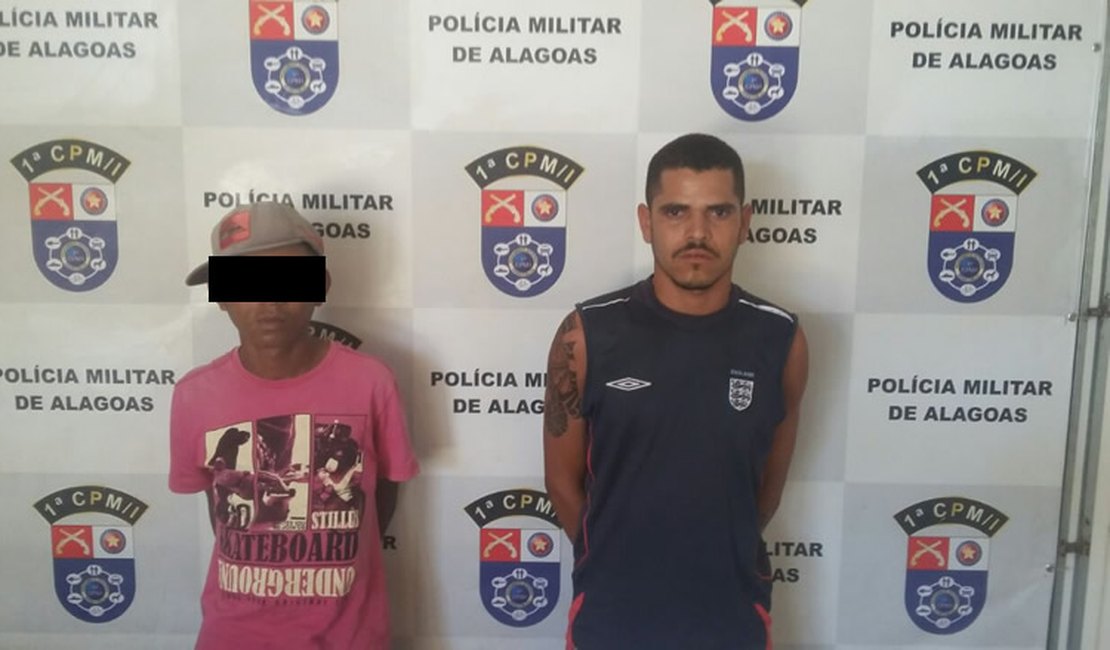 Dupla é detida pela PM por porte ilegal de arma em São Miguel dos Campos