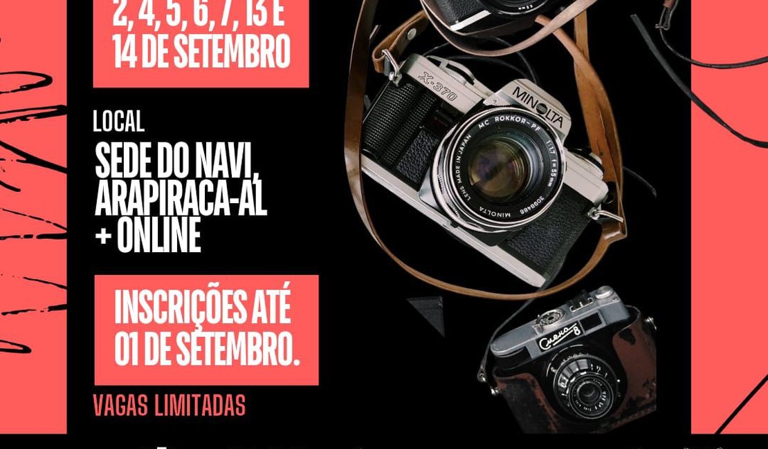 Curso de Direção de Fotografia oferece formação teórica e prática em Arapiraca e online