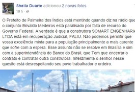 Vereadora chama prefeito de Palmeira dos Índios de mentiroso