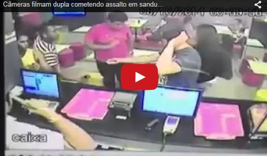 Vídeo: Câmeras filmam dupla cometendo assalto em sandubaria