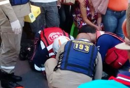 Mototaxista e criança ficam feridos após acidente em Arapiraca