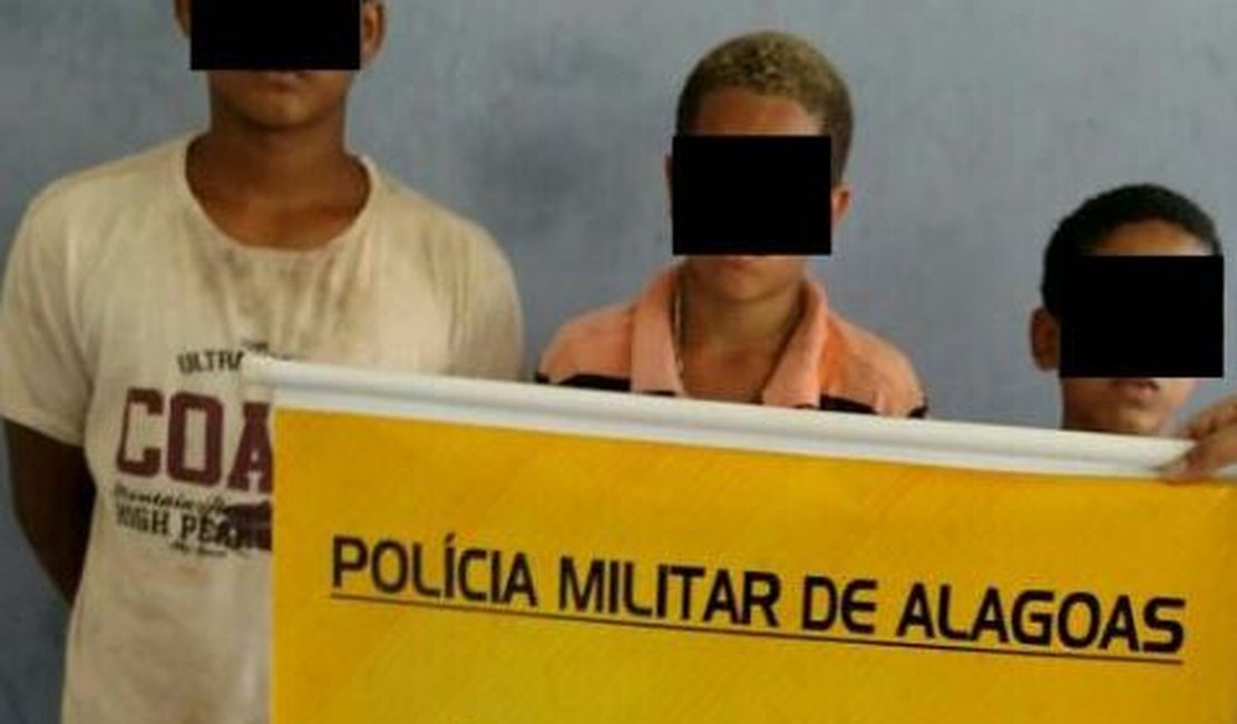 Menores são apreendidos em flagrante após assaltar uma senhora em Arapiraca