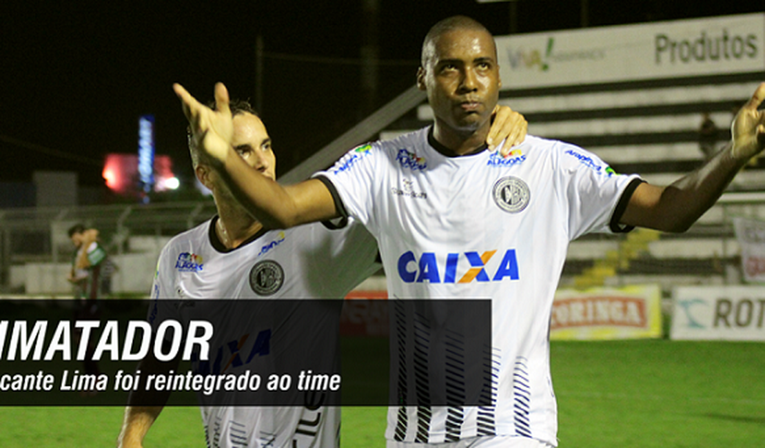 Limatador: Atacante Lima foi reintegrado ao time