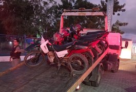 Operação conjunta do BPTran e 4ª Companhia apreende motos adulteradas e prende dois homens em Marechal Deodoro