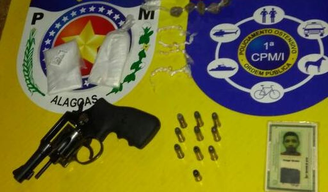 PM prende dupla por tráfico de drogas e porte ilegal de arma em São Miguel dos Campos