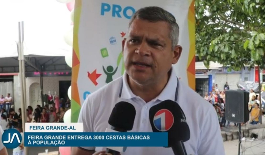 VÍDEO: Prefeito Flávio do Chico da Granja fala sobre a entrega de cestas básicas em Feira Grande