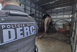 Ação da Polícia Civil mira ferros-velhos suspeitos de comprar cabos furtados em Maceió